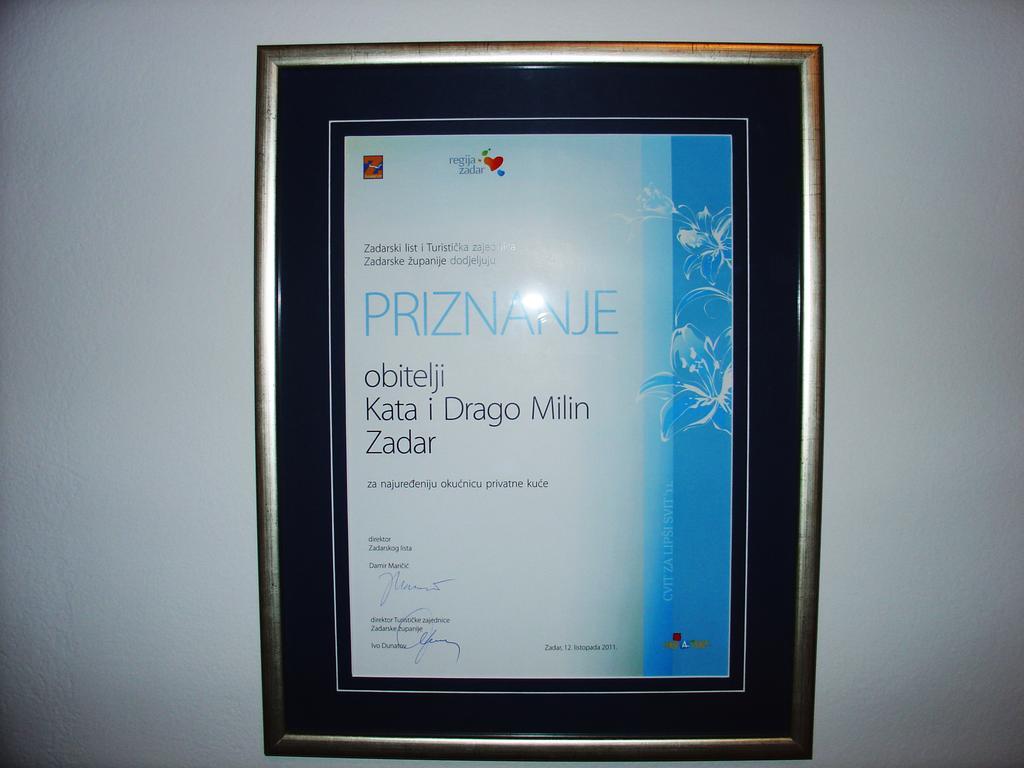 Apartmani Milin Zadar Exteriör bild